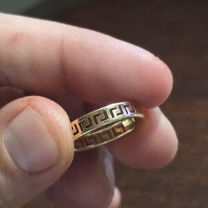 14k Gold Greek Ring - Size 6